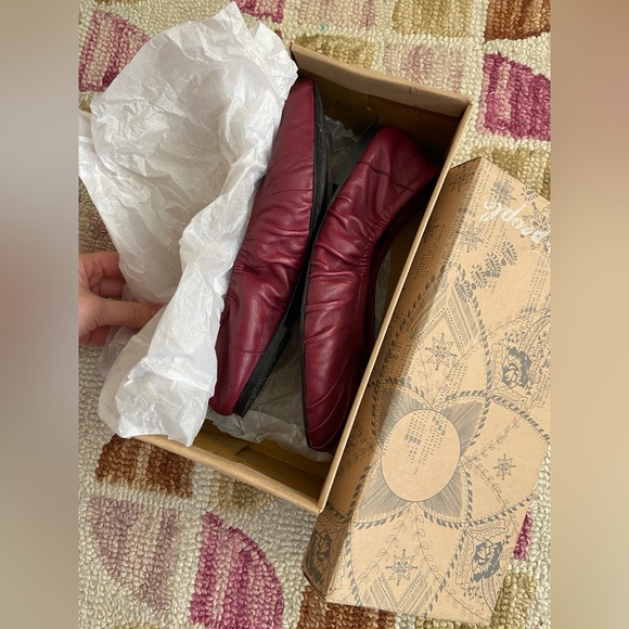 Free People Cara Leather Ballet flats Raspberry - Picture 7 of 8